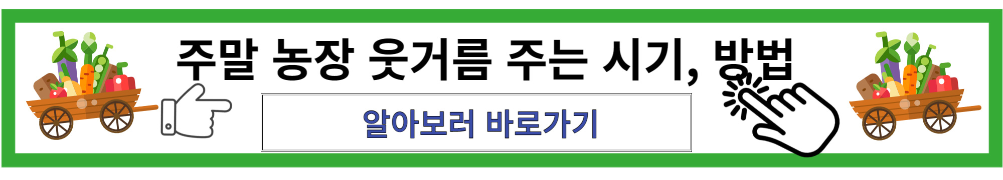 주말 농장 웃거름 주는 방법