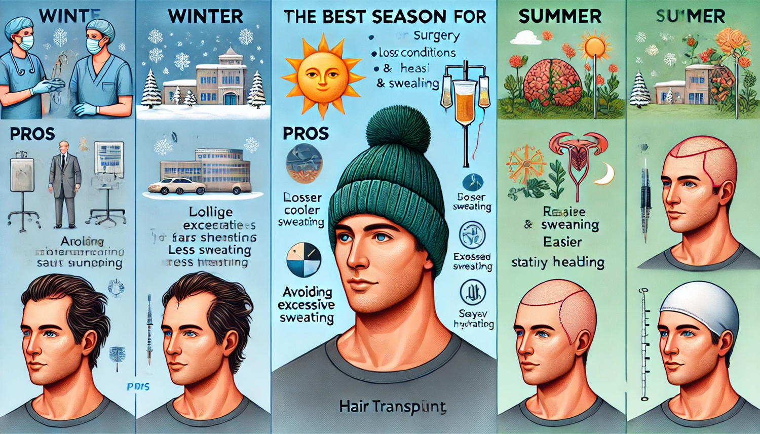 겨울과 여름, 모발이식 시술받기 좋은 계절은?