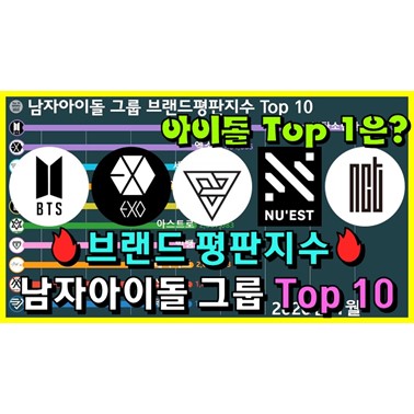  역대 남자 아이돌 그룹 중에서 어느 그룹이 1위일까? (브랜드 평판순위 1위 방탄? 빅뱅? 2018년~)