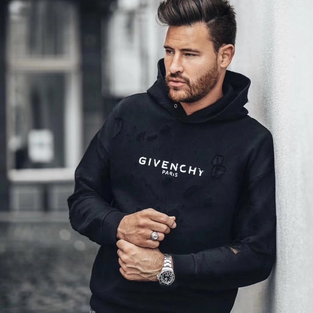  [GIVENCHY] 지방시 디스트로이드 스웨트 셔츠 후드 티셔츠 BMJ03H3Y42 004