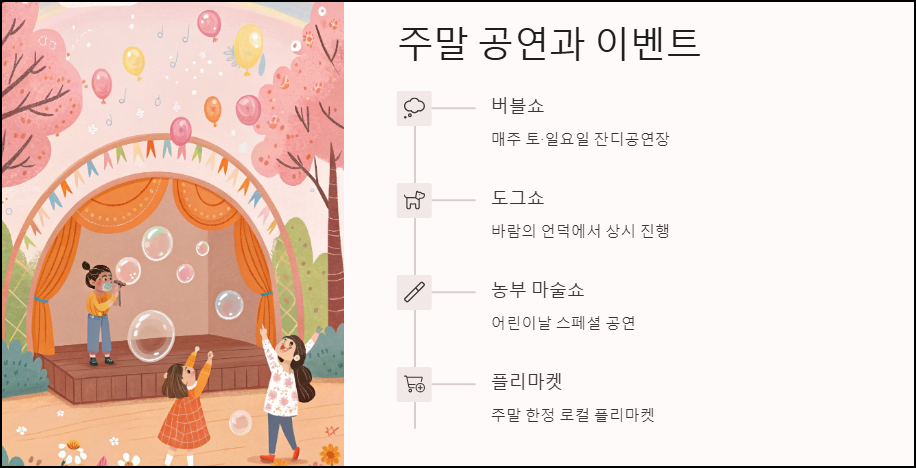 주말 공연과 이벤트