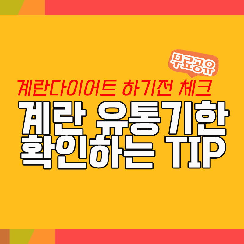  계란 다이어트하기전 유통기한 확인하는법