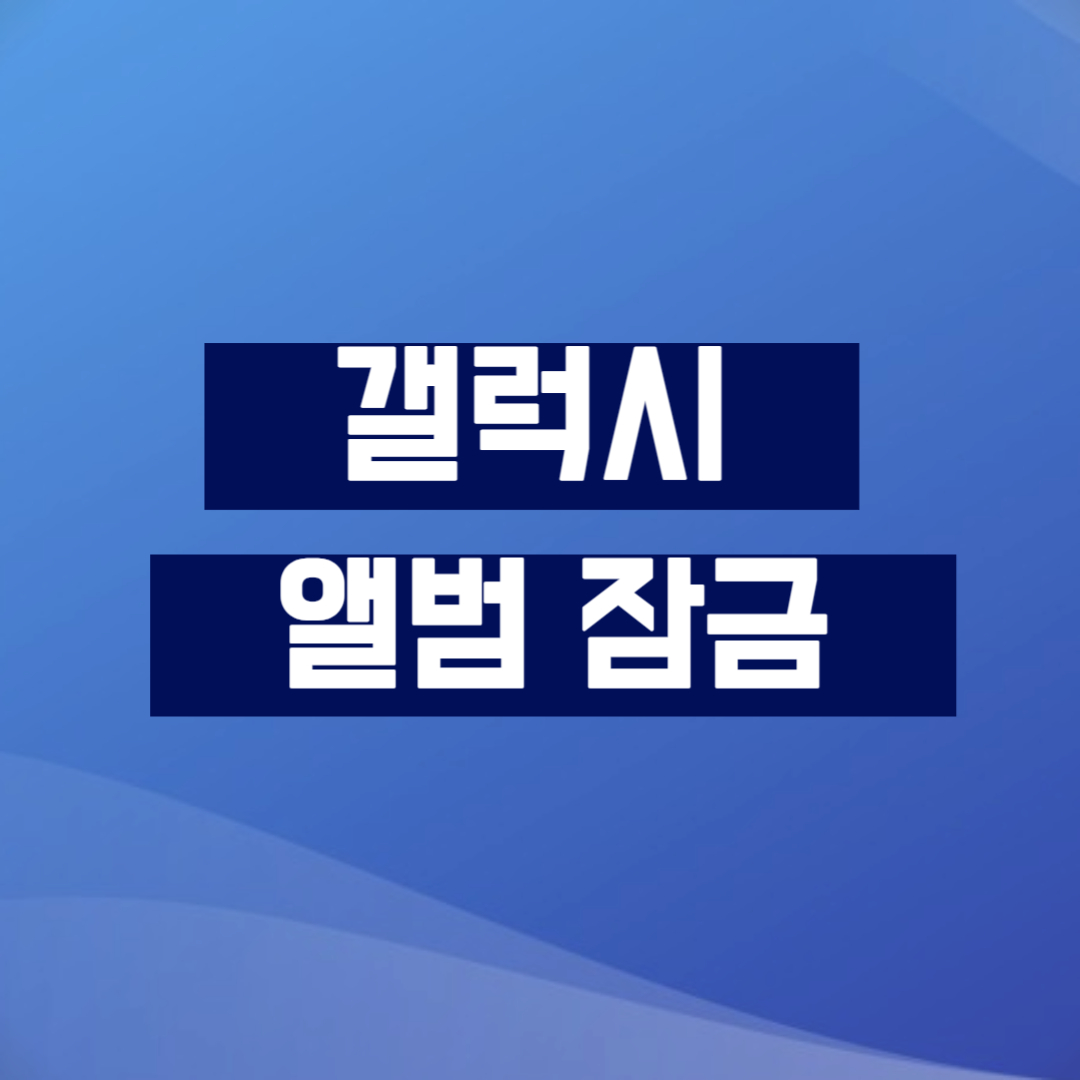 갤럭시 앨범 잠금