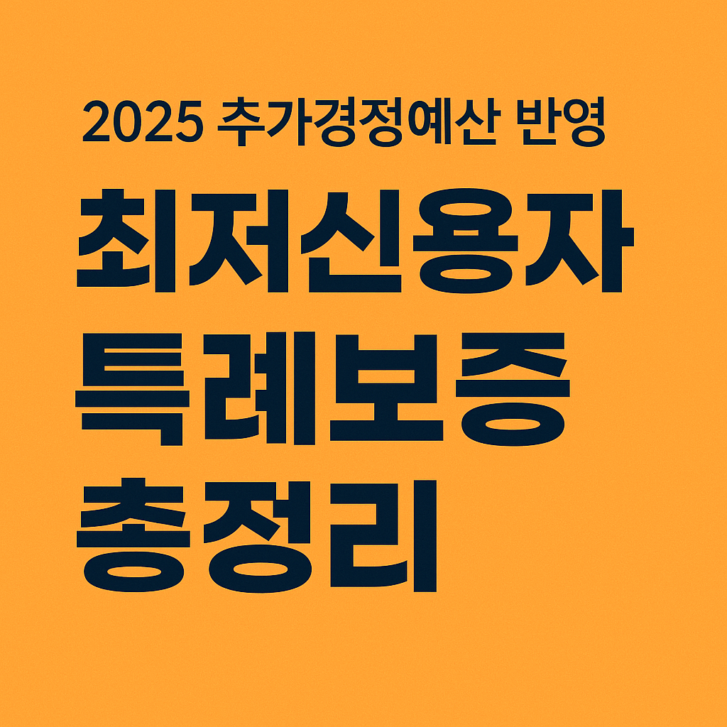 추가경정예산 반영&amp;#44; 최저신용자 특례보증