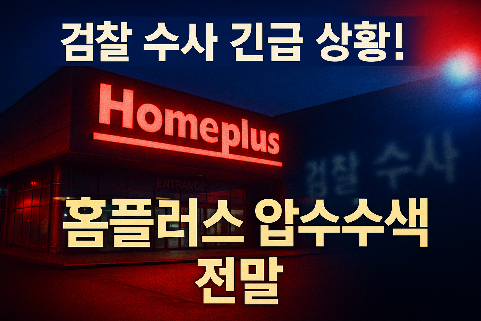 검찰 수사 긴급 상황 홈플러스 압수수색