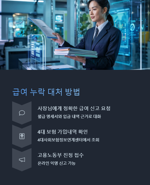 급여 누락 대처 방법