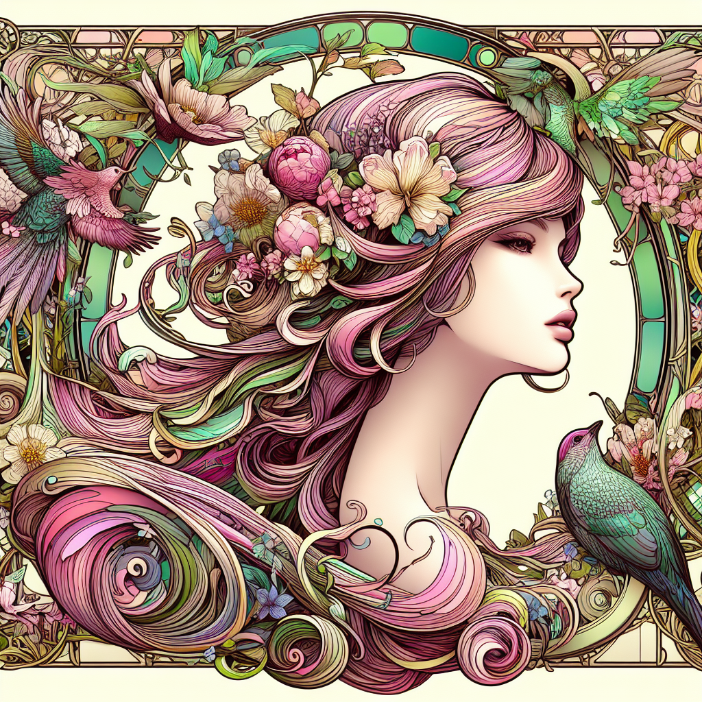 Art Nouveau style - beautiful woman [ 아르누보 양식 - 아름다운 여인 ] 10