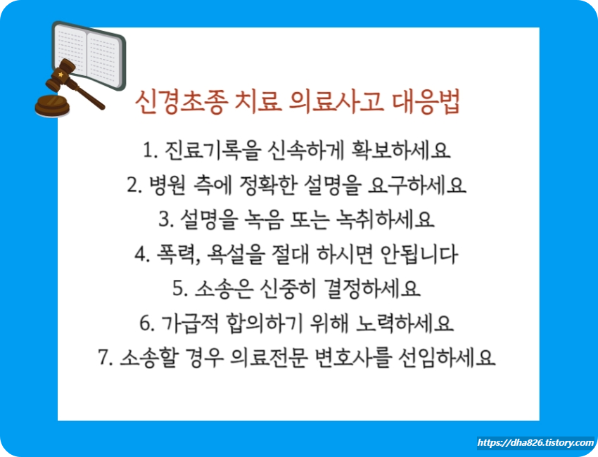 신경초종 치료 의료사고 대응