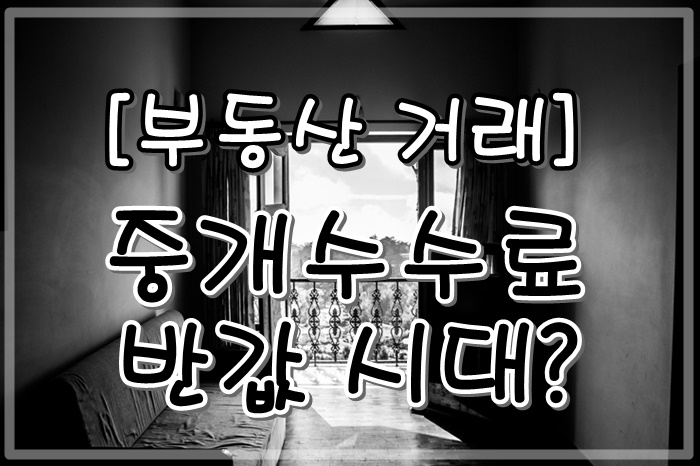  부동산 중개보수료 반값 개편안 정보