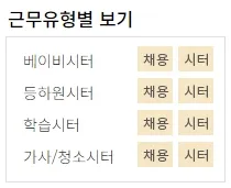 시터넷 근무유형