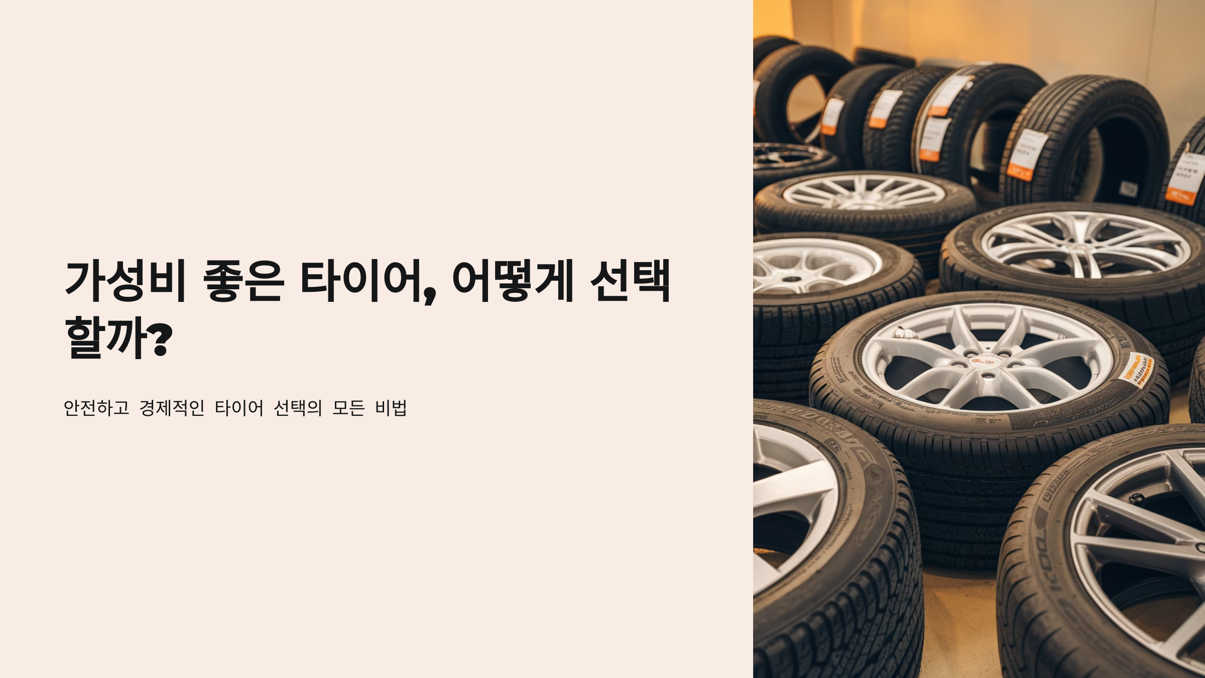 🚗 가성비 좋은 타이어, 어떻게 선택할까? 🚗