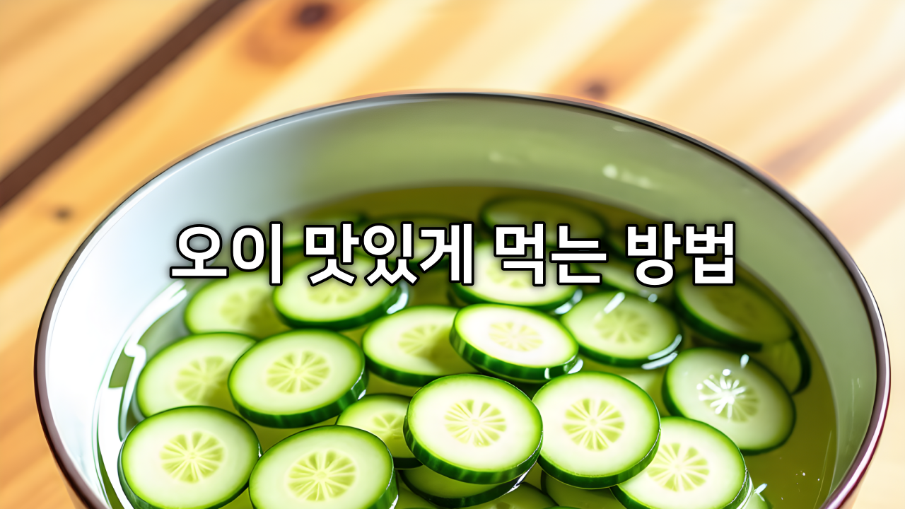 오이 맛있게 먹는 방법 + 소금 녹인 뜨거운 물을 사용하는 이유