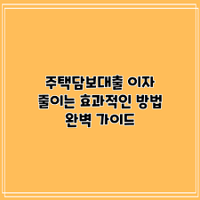 주택담보대출 한도 금리
