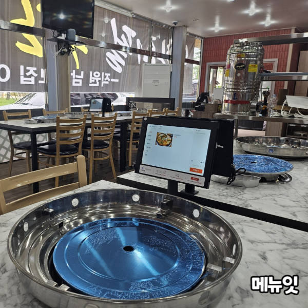  무한리필육산 무한리필집 테이블오더 메뉴잇 설치 사례
