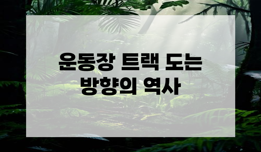 운동장 트랙 도는 방향의 역사