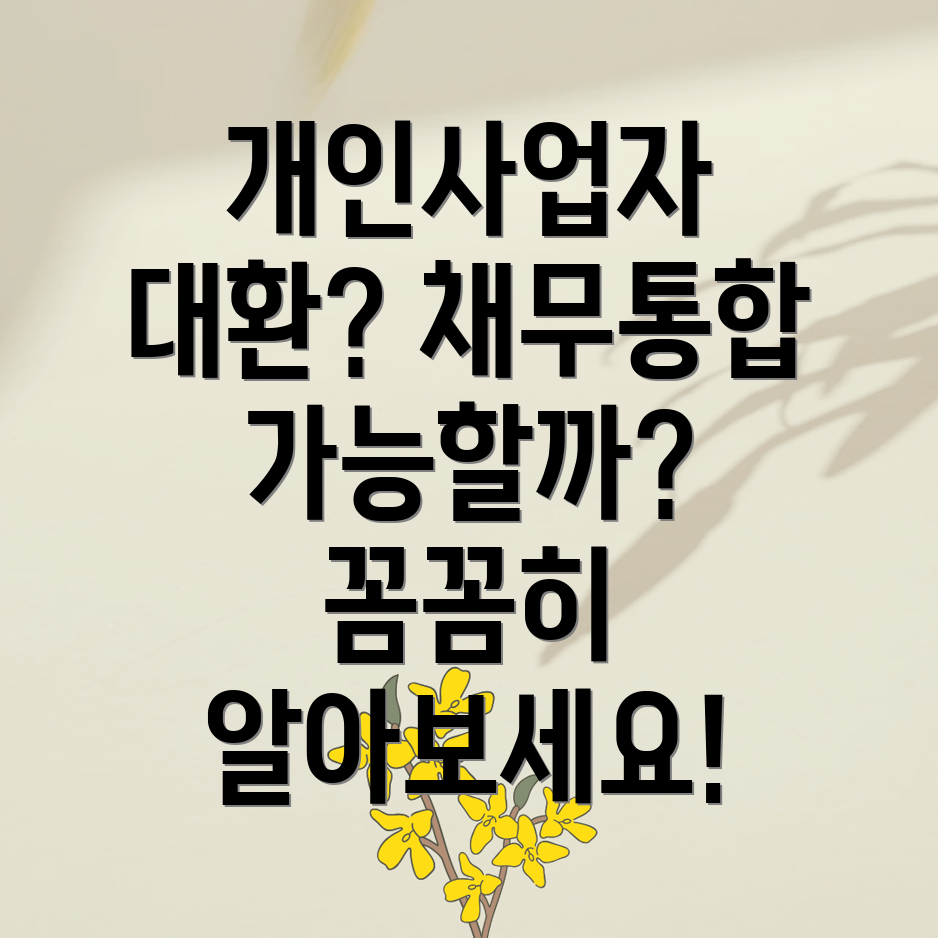 개인사업자 채무통합 대환대출