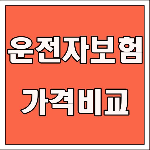 운전자보험 가격 비교 글씨 썸네일