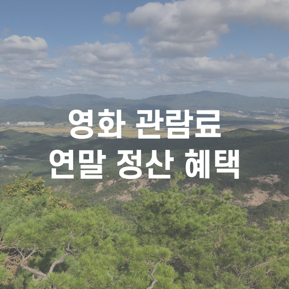  영화 관람료 문화비 소득공제 연말정산 혜택
