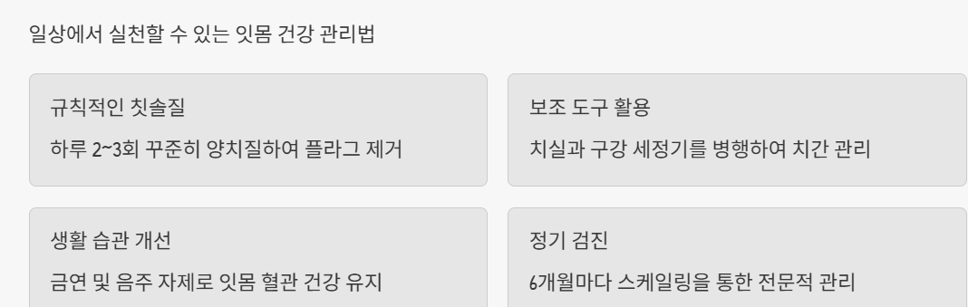 잇몸병을 예방하는 생활 습관