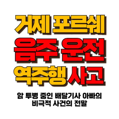 거제 포르쉐 음주 역주행 사고 썸네일