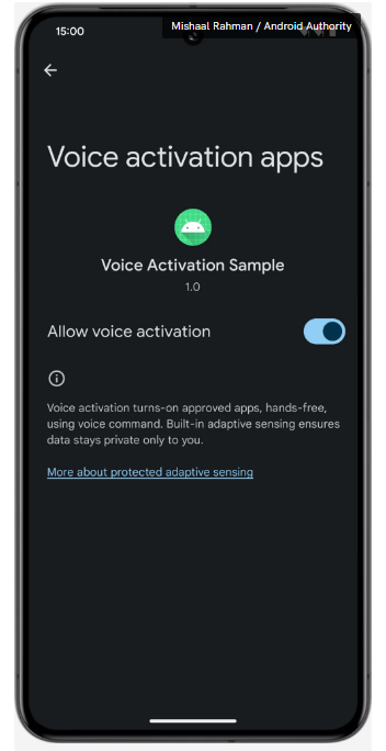 Android 15의 새로운 음성 활성화 기능(출처-androidauthority)