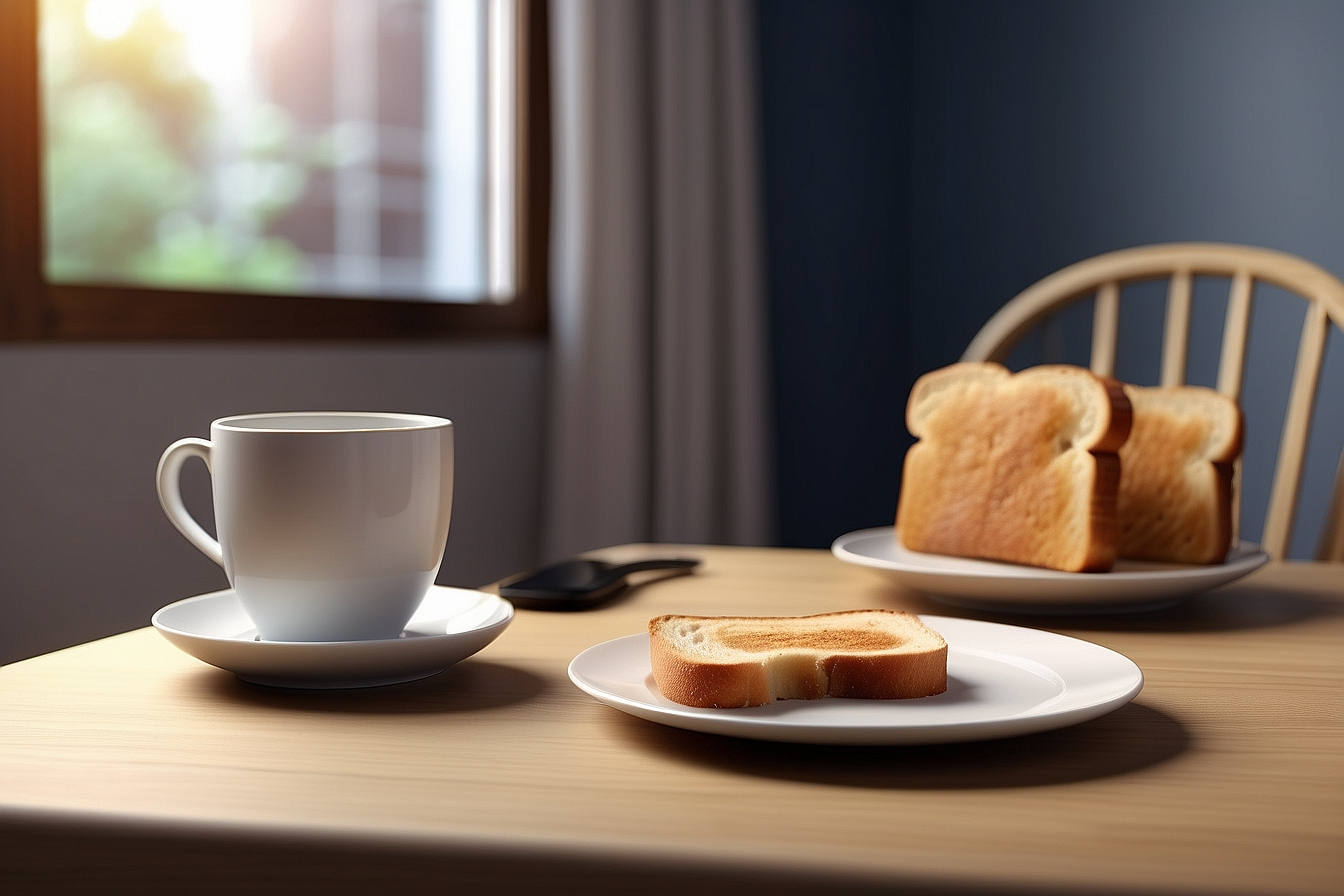 아침 식사&#44; 커피와 식빵&#44; 토스트와 커피 4