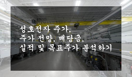  성호전자 주가, 주가 전망, 배당금, 실적 및 목표주가 분석하기