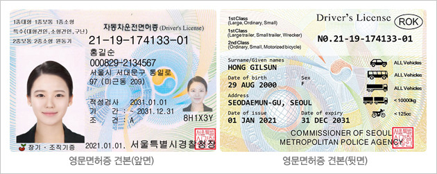 운전면허증-견본-사진