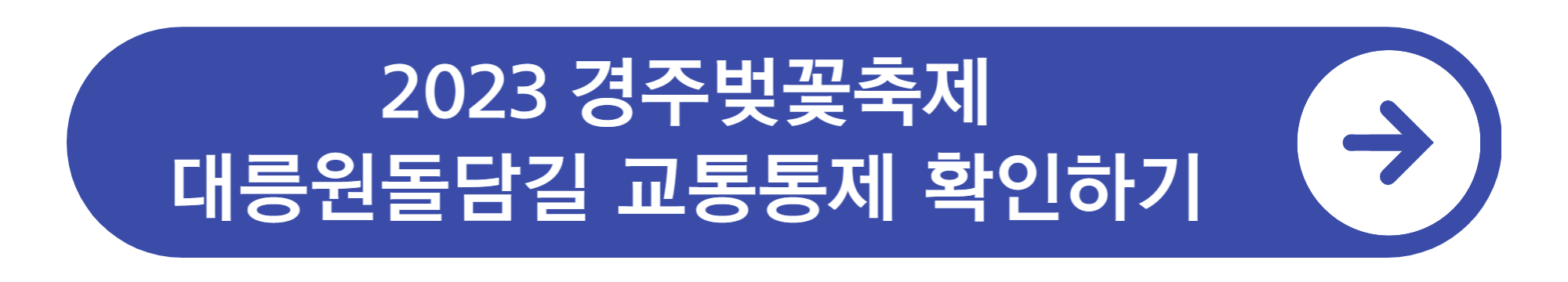 경주 벚꽃축제 일정 및 교통 통제 안내