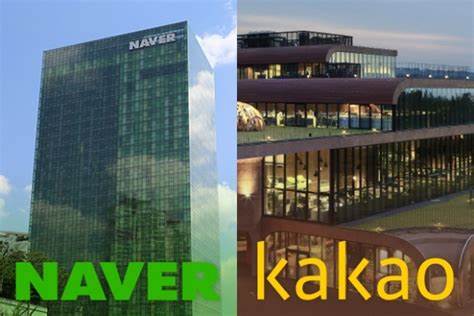 NAVER와 kakao의 회사 이미지 입니다.
