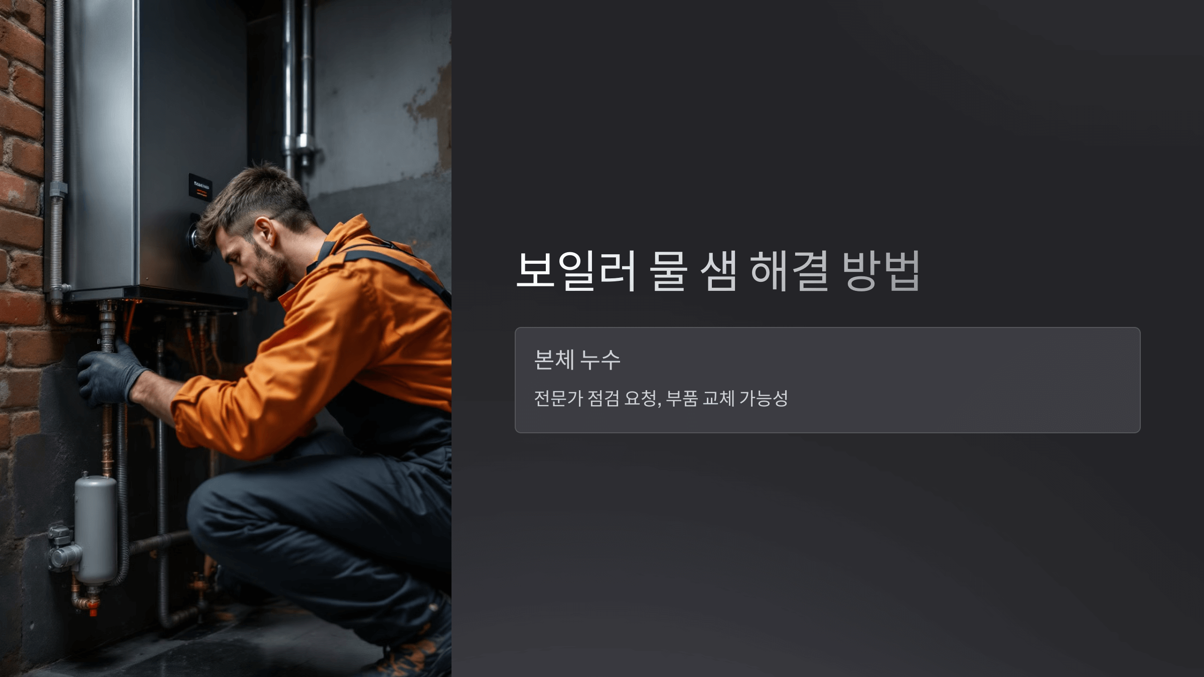 보일러 사진입니다.