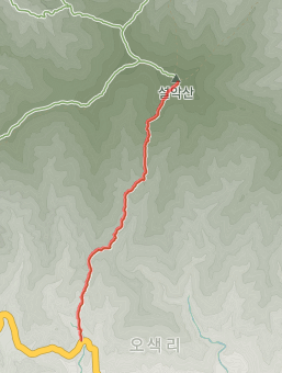 설악산-국립공원-대청봉오색코스-지도