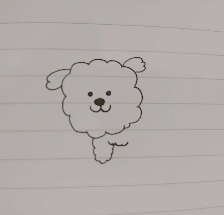 강아지 캐릭터! 그림 그리기 :-) 따라하기 쉬운 복슬복슬 귀여워 15
