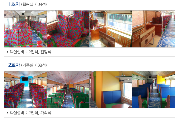 남도해양열차-전라선-1호차-2호차-객실칸-정보
