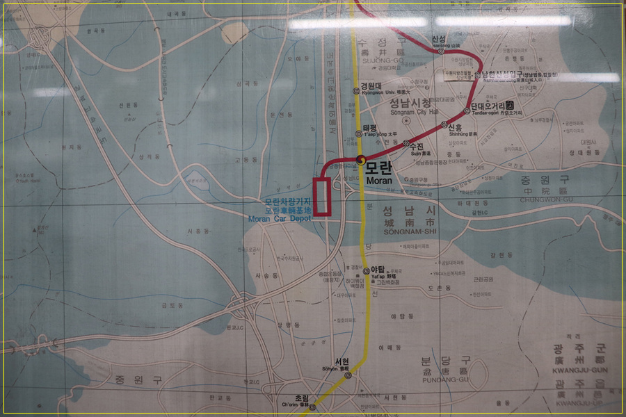김포 전철노선도 5호선 김포공항역에 설치된, 40