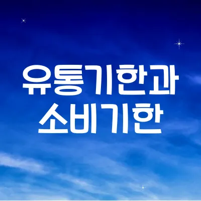 유통기한과 소비기한