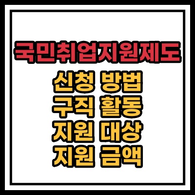 국민취업지원 제도 신청