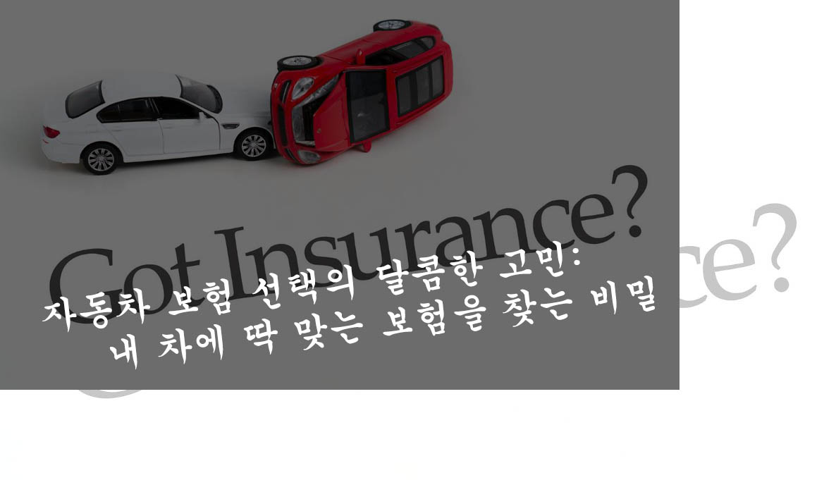  자동차 보험 선택의 달콤한 고민: 내 차에 딱 맞는 보험을 찾는 비밀