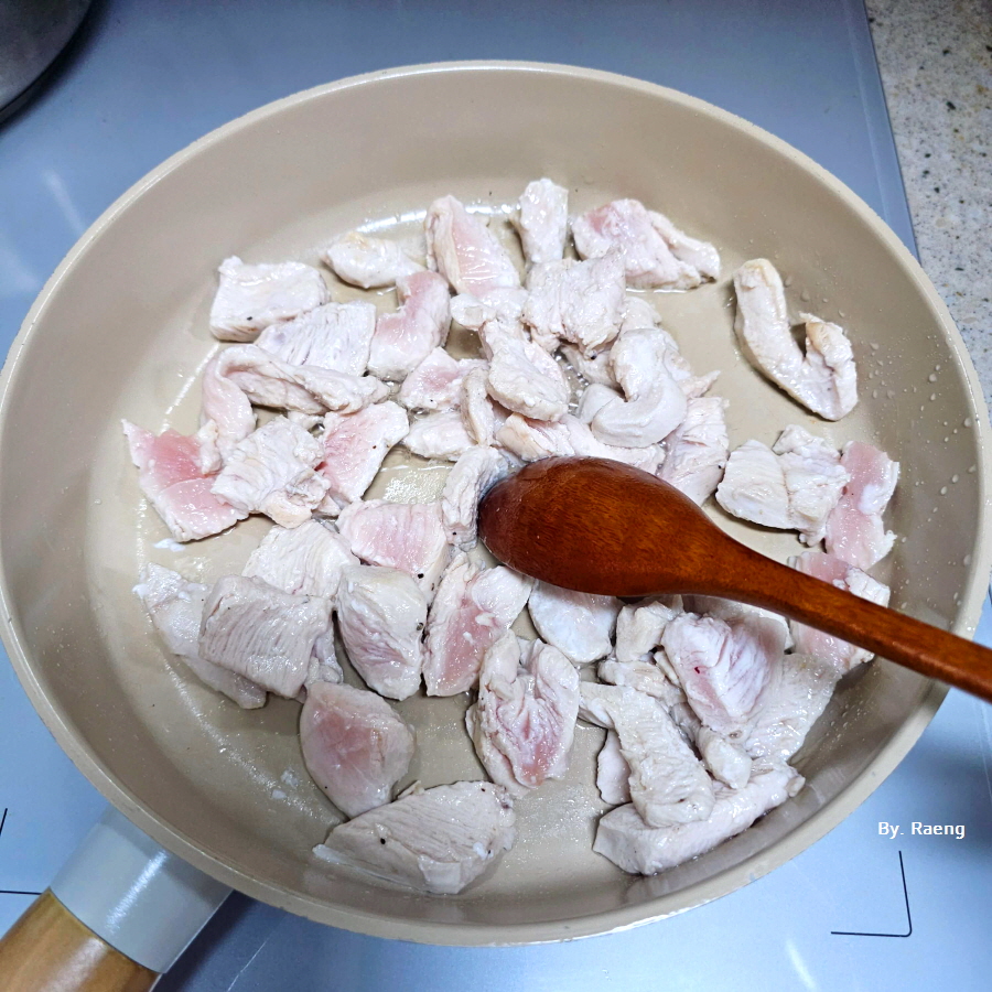 닭가슴살요리_닭가슴살짜장떡볶이_만드는법_닭가슴살볶기