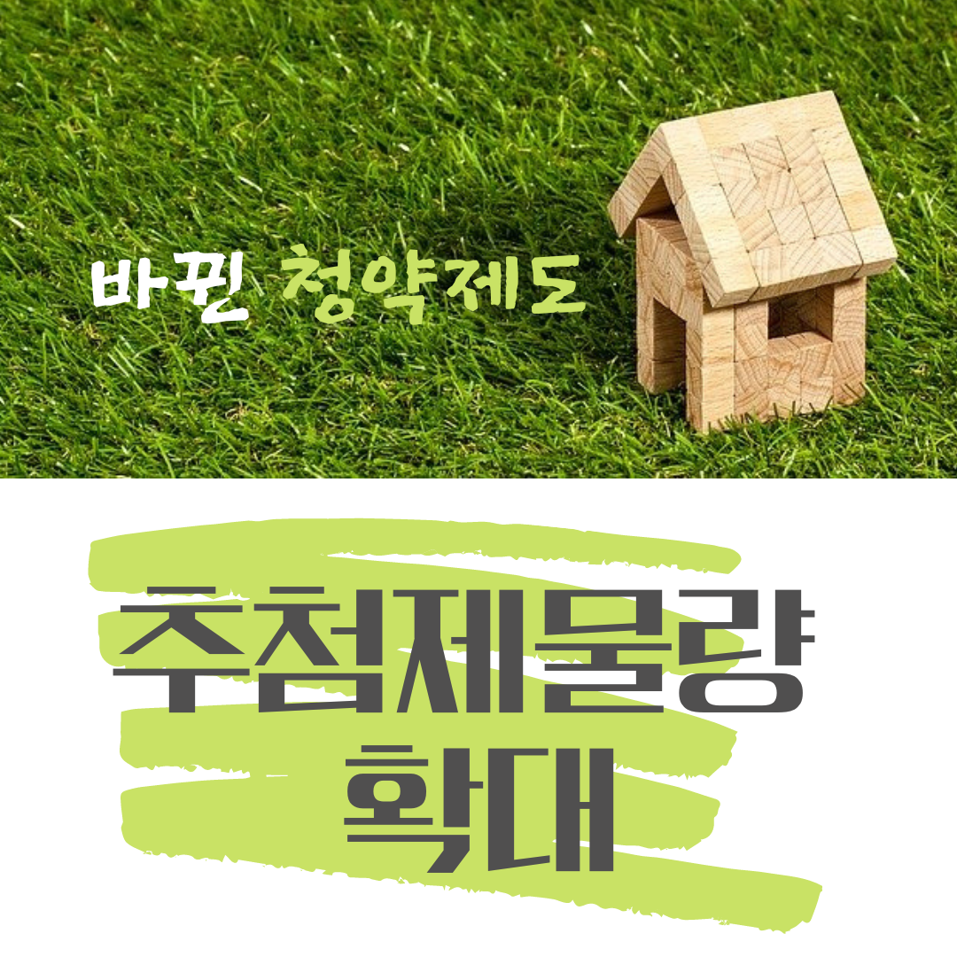  규제지역 중소형 추첨제 확대 청약제도개편(+미혼자 특별공급