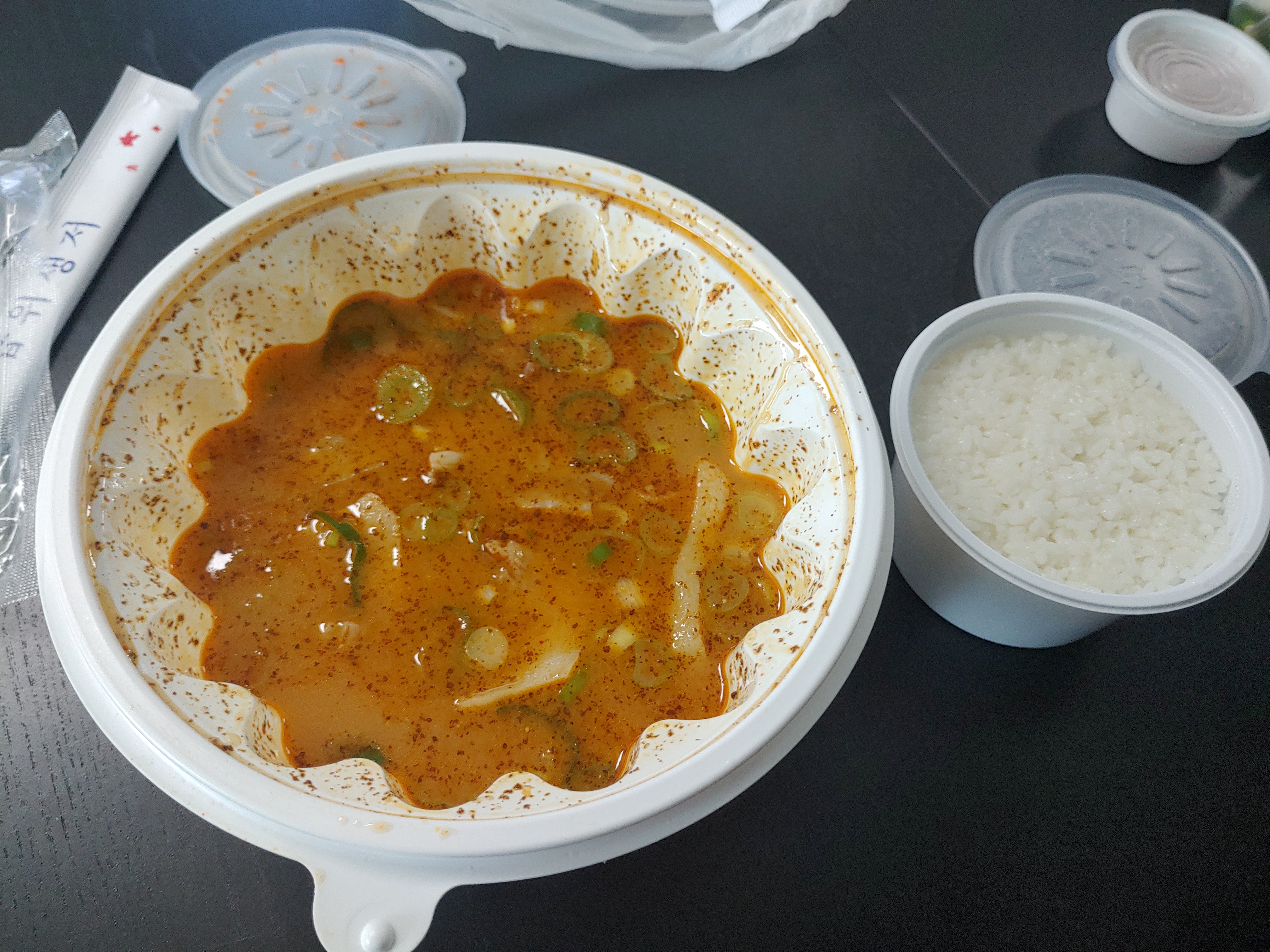  배민 배달 얼큰한 순대국 신포동 소천가마솥순대국 점심 리뷰