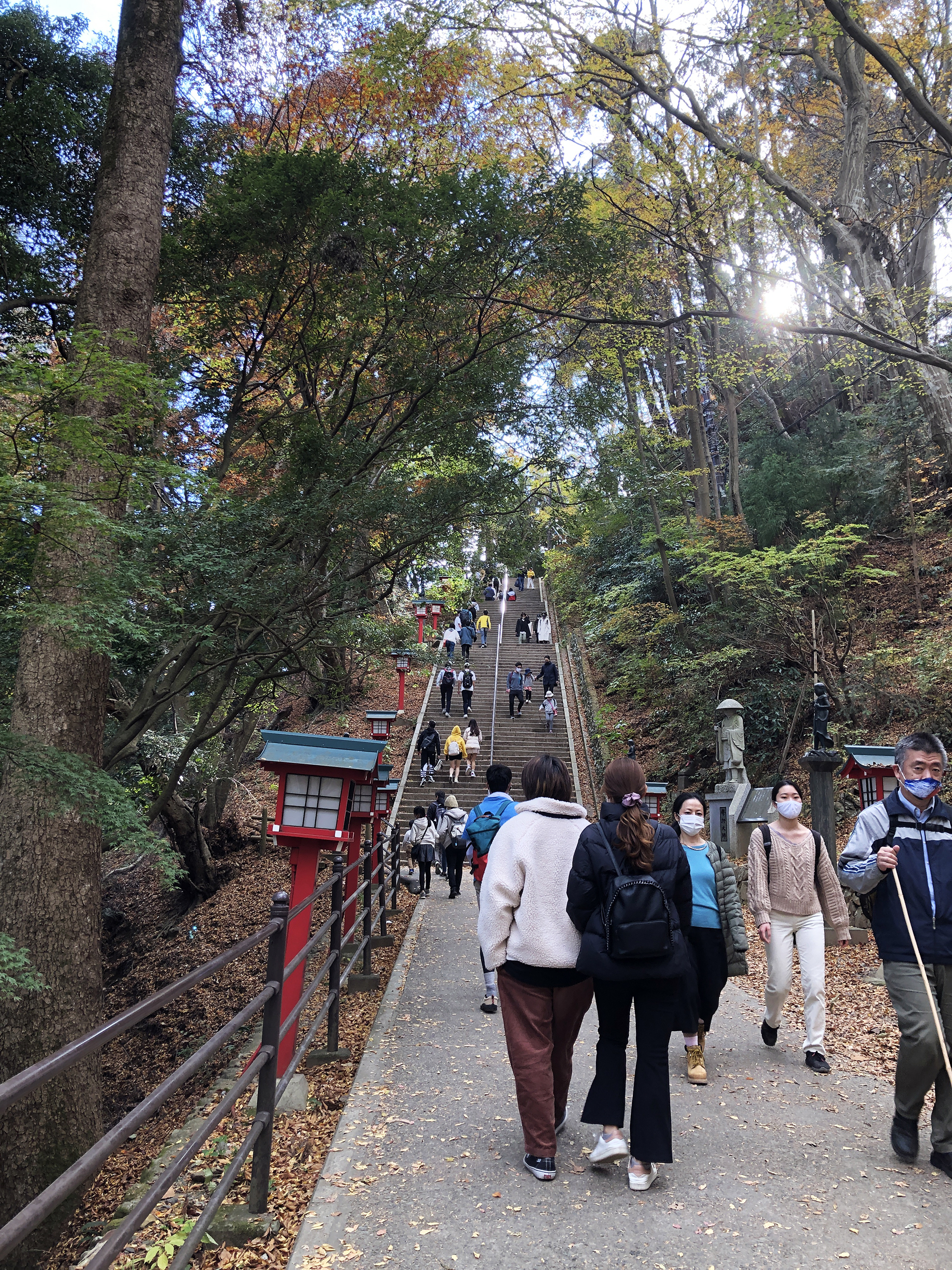 타카오산의 엄청난 계단