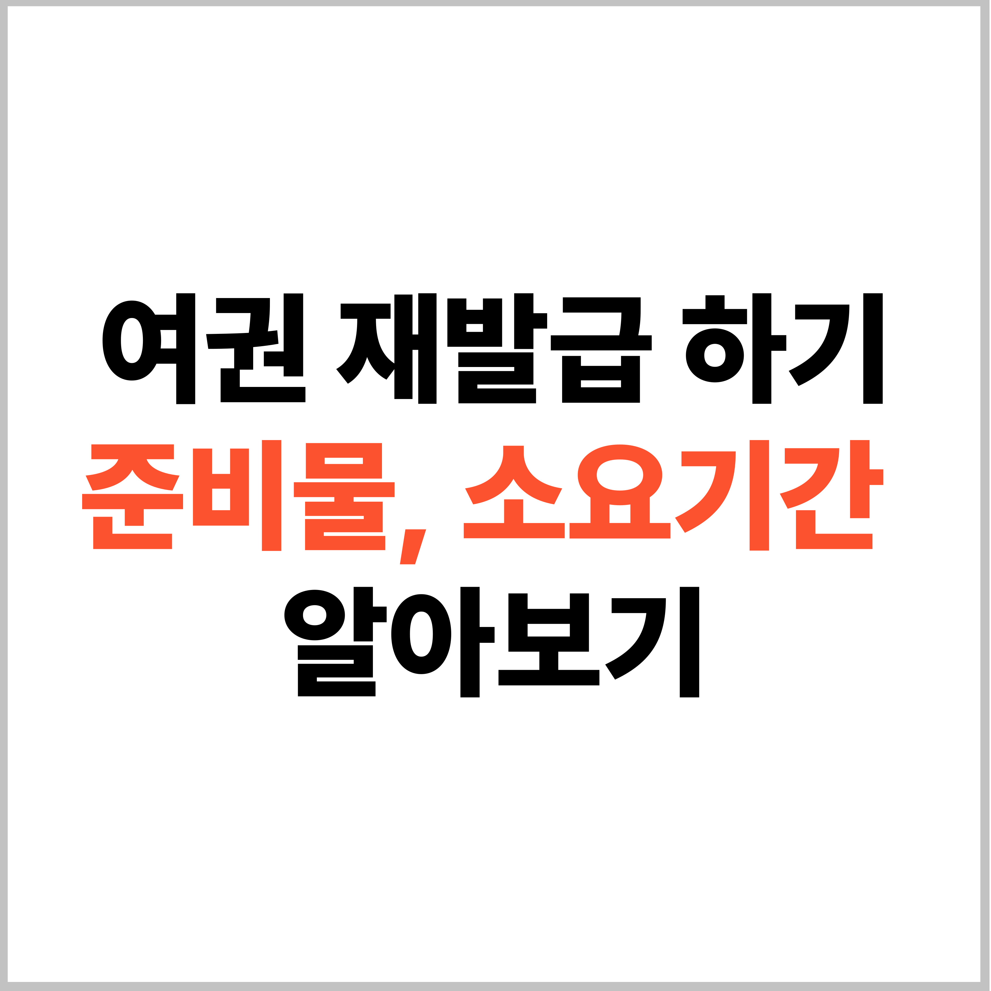 여권 재발급 하기