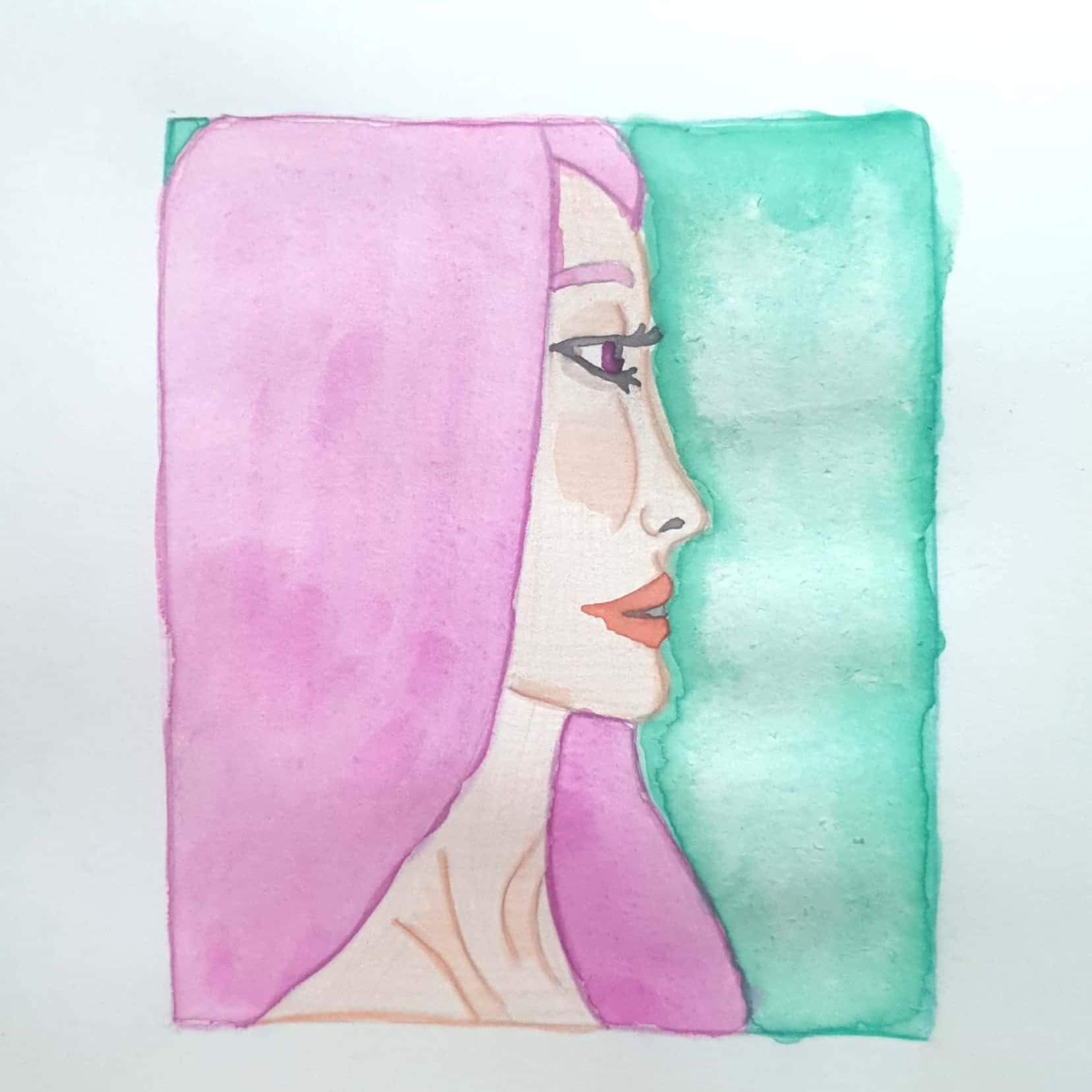  Look 바라보다 / 일러스트 그림 드로잉 / 인물화 그리기