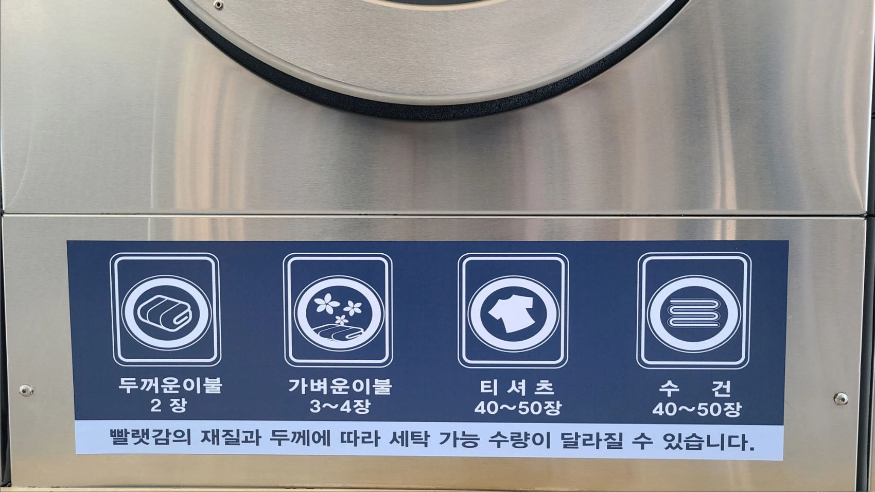 대형세탁기 이불빨래 개수