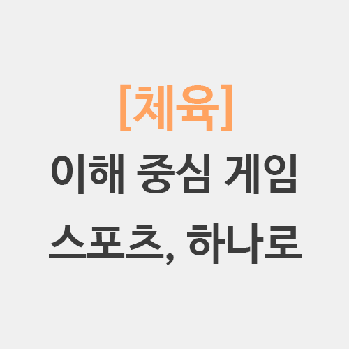  체육 이해중심게임 모형 스포츠교육 모형 하나로 수업모형