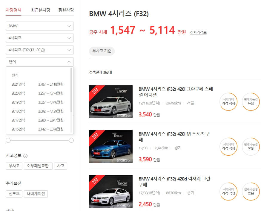 중고차 시세