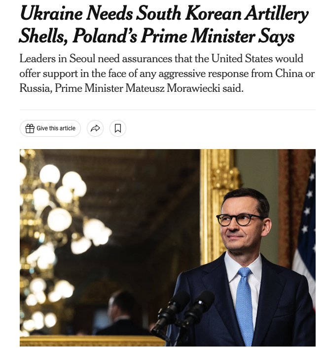 폴란드총리-뉴욕타임즈인터뷰