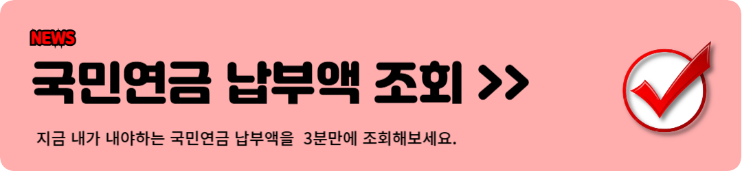 국민연금 납부액 조회