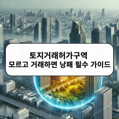 토지거래허가구역 모르고 거래하면 낭패 필수 가이드